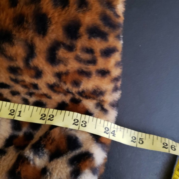 CI SONO Leopard Faux Fur Collection Zipper Up Hooded Jacket S - Picture 11 of 11